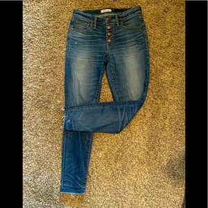 Madewell button fly 9in high rise jeans